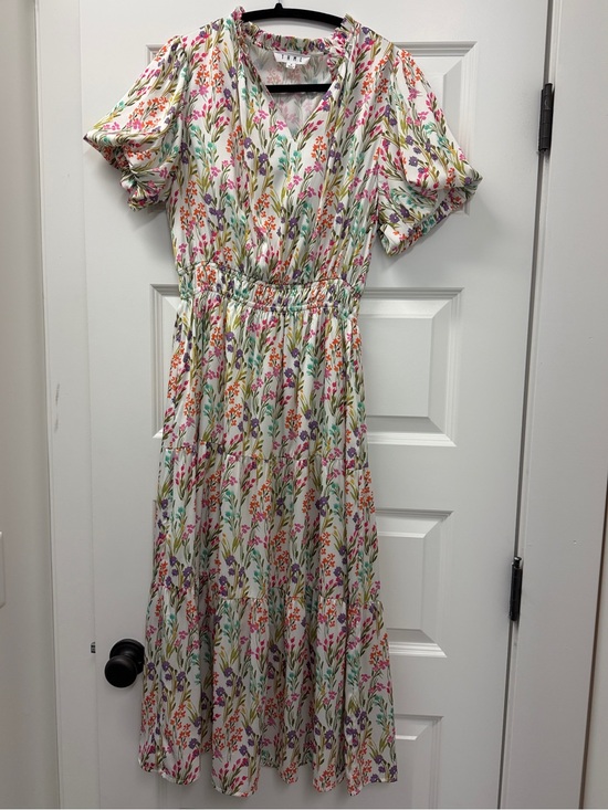 THML Dresses & Skirts - THML Cream Floral Maxi Dress with Multicolor Blooms